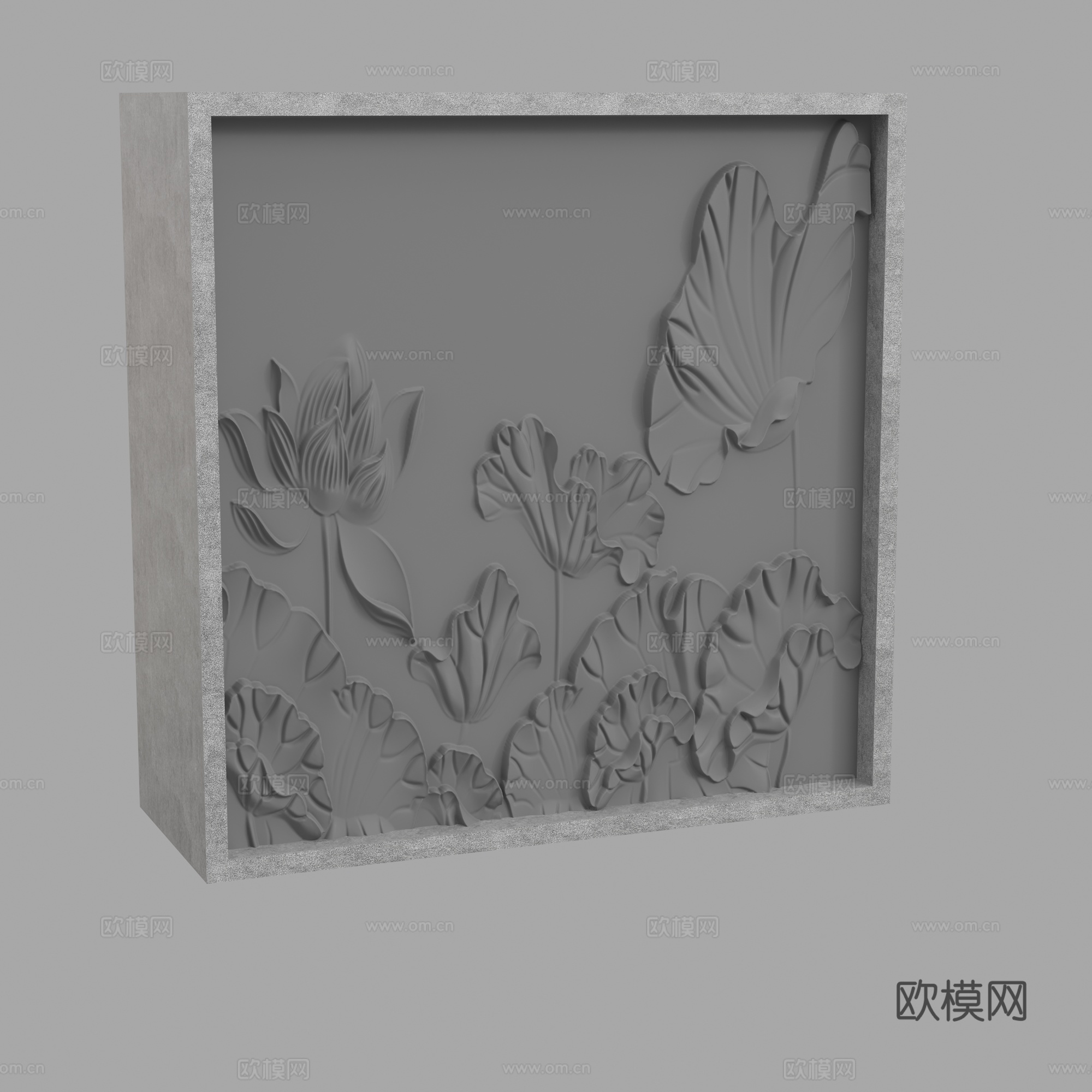 现代浮雕墙3d模型下载