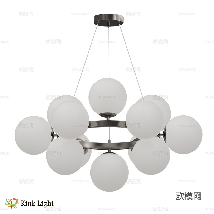 西达黑吊灯 07508-12,293d模型下载