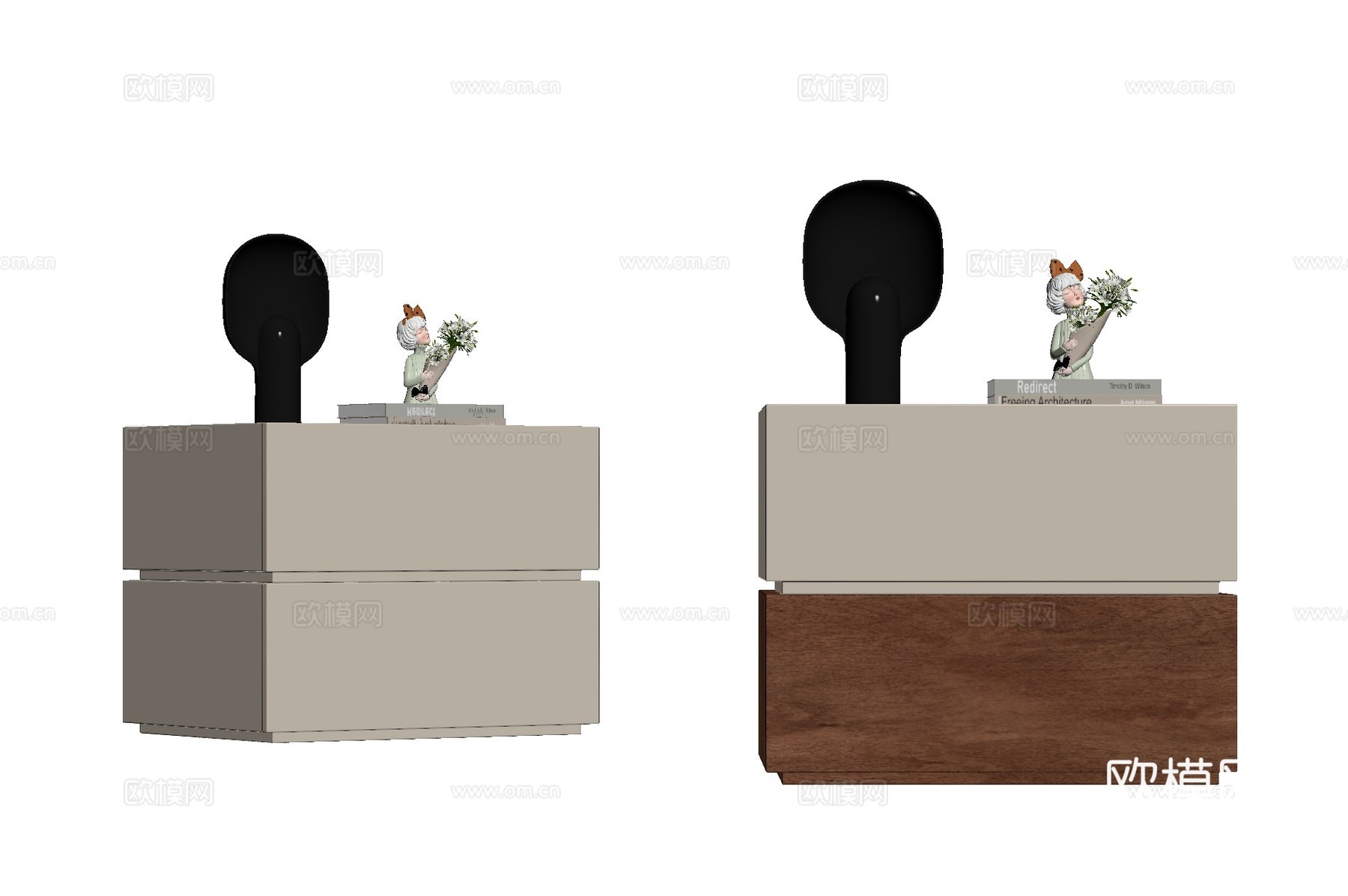 现代电视柜su模型