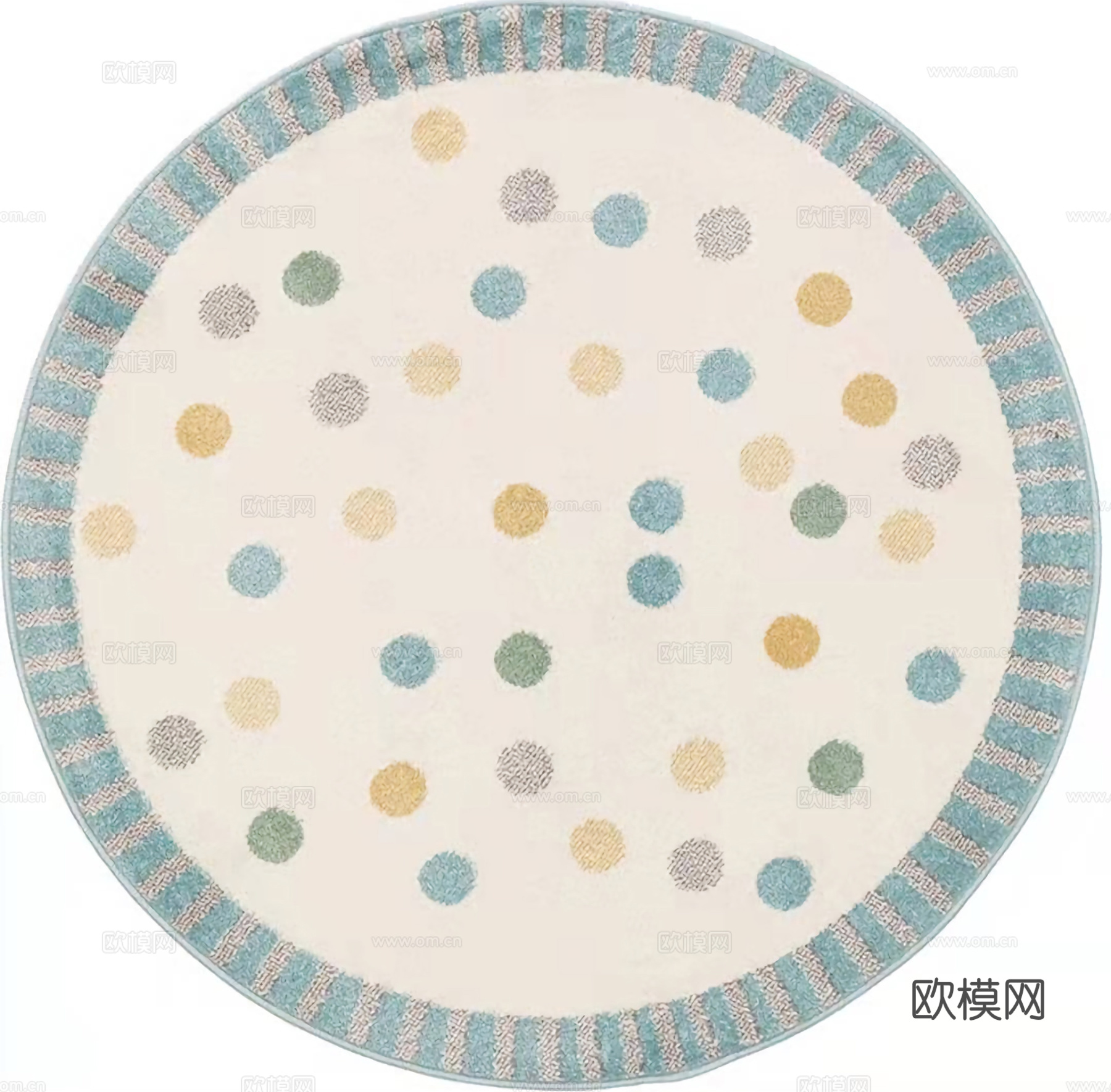 现代简约彩色儿童地毯