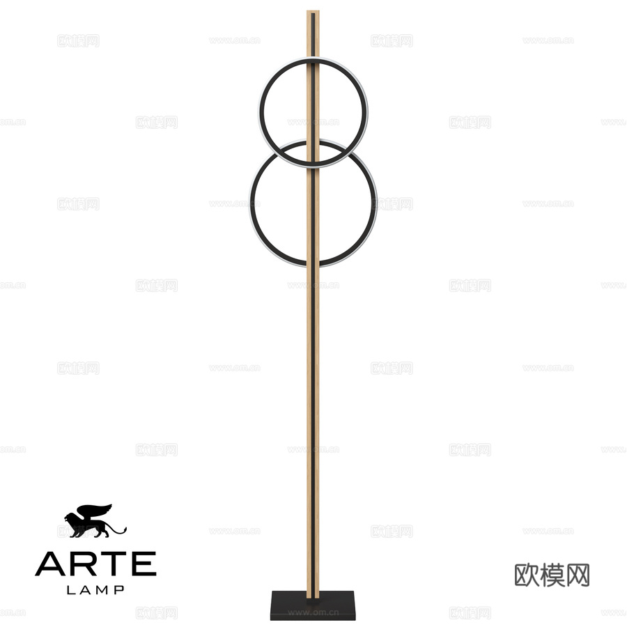 ARTE灯具OM A3913PN-24BK3d模型