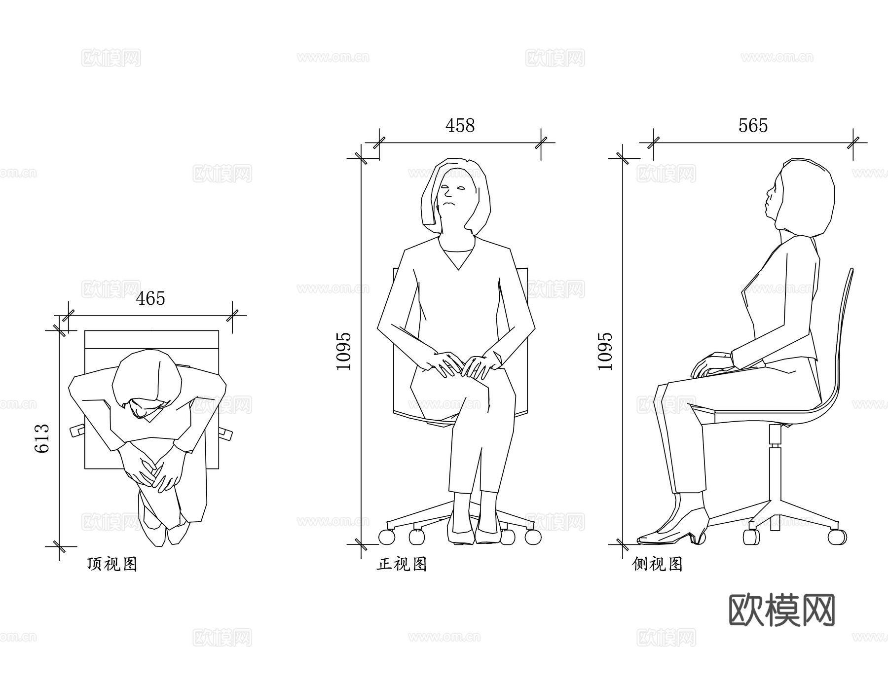 前台接待 前厅服务员 总台服务员 前台客服 迎宾前台cad施工图