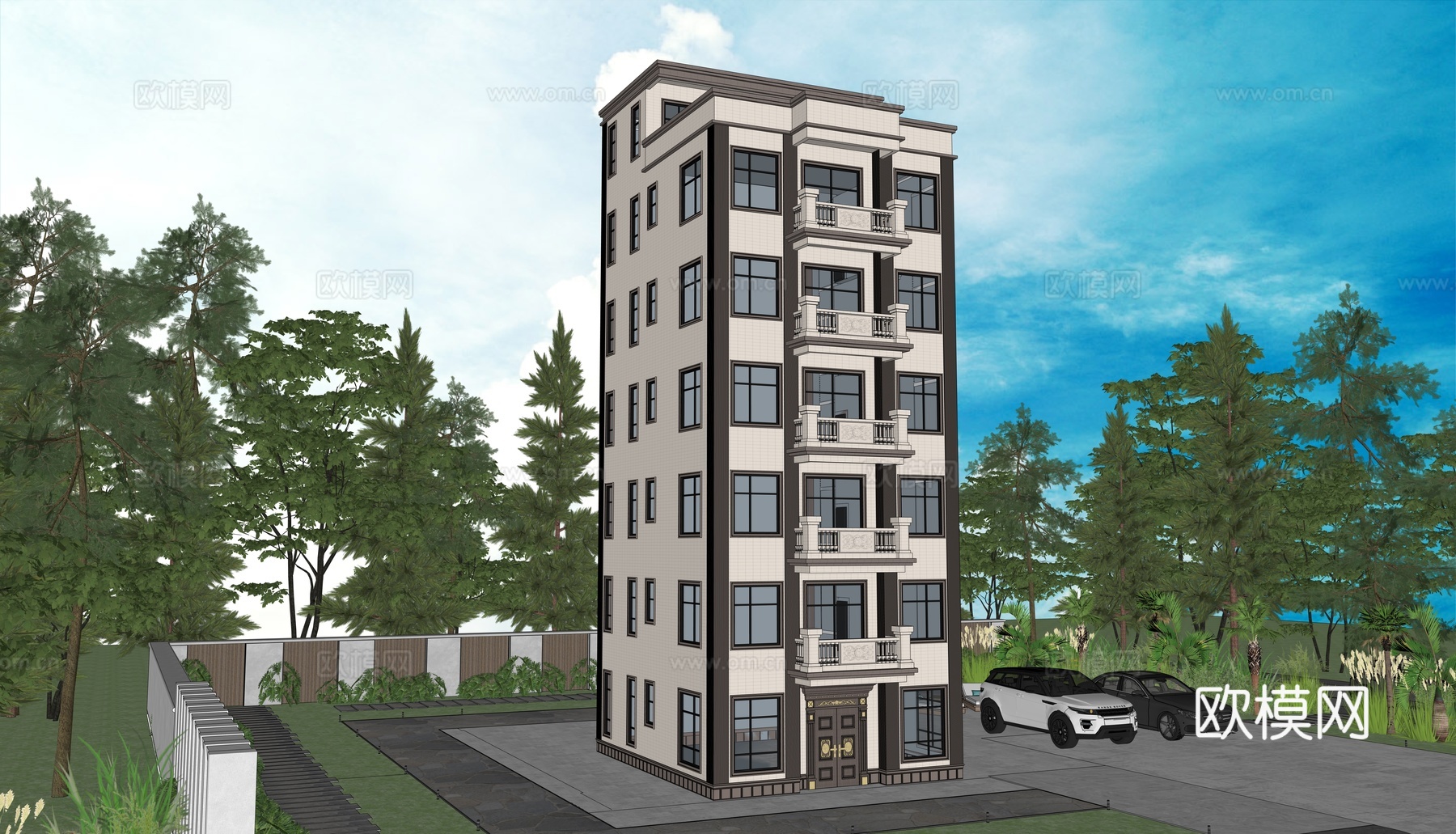 欧式别墅su模型su模型