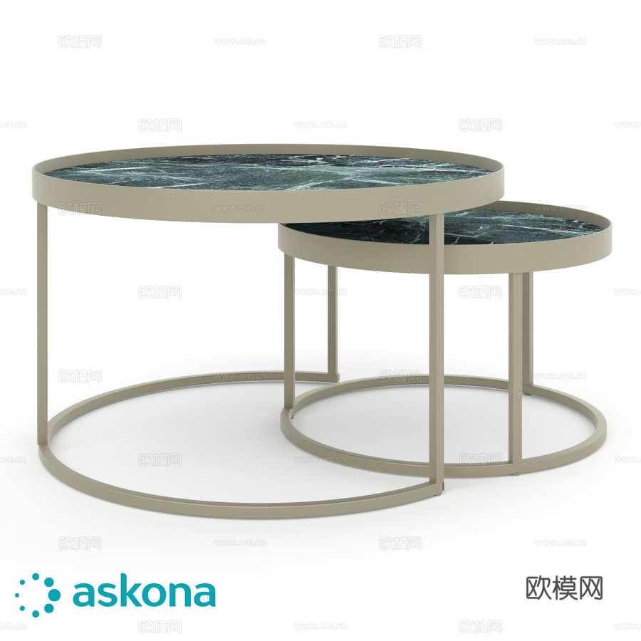 Modesta咖啡桌套装3d模型下载