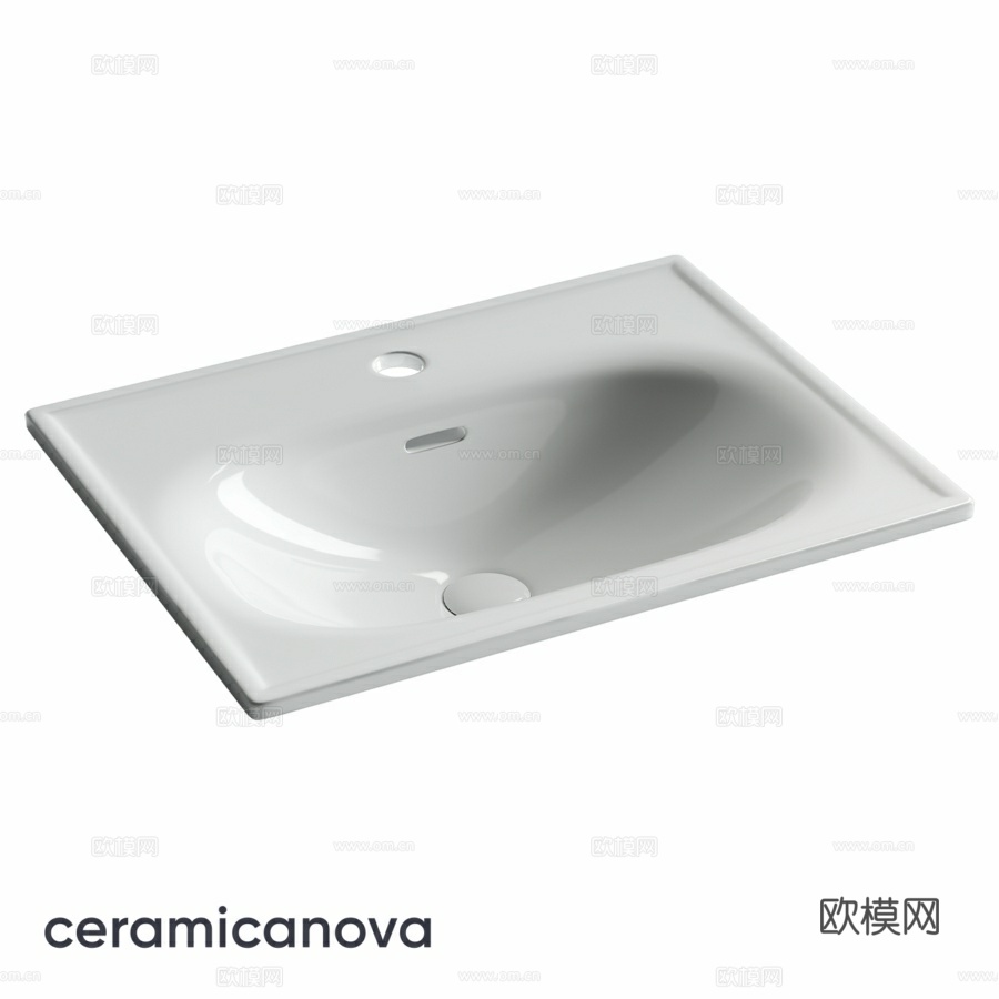 OM CERAMICANOVA Sabo台面洗脸盆带混合3d模型下载