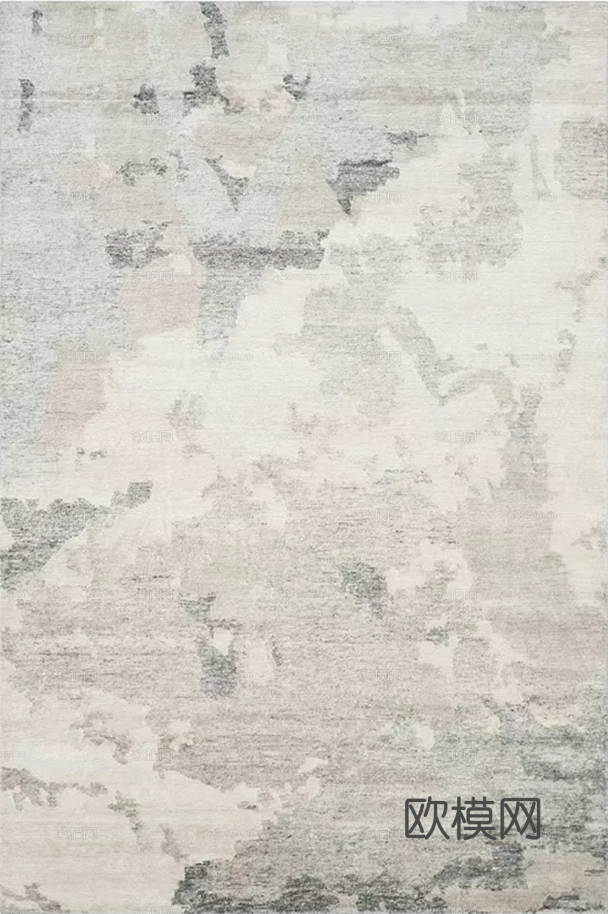 现代侘寂地毯 暖灰色麻布地毯