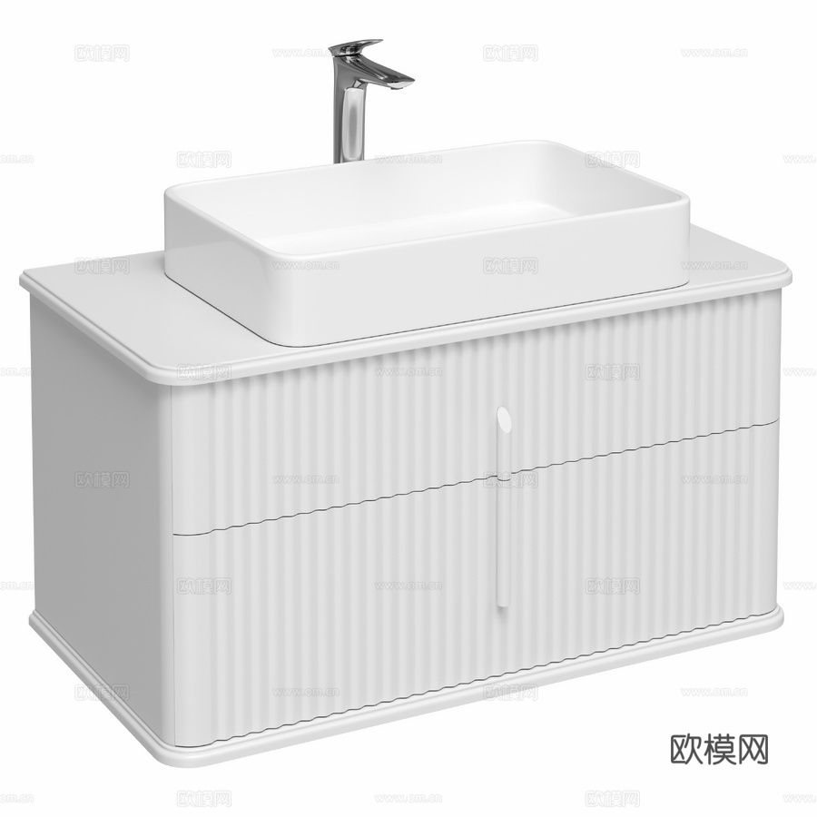 OM 带水槽柜 STWORKI Molde 95 白色，含3d模型下载