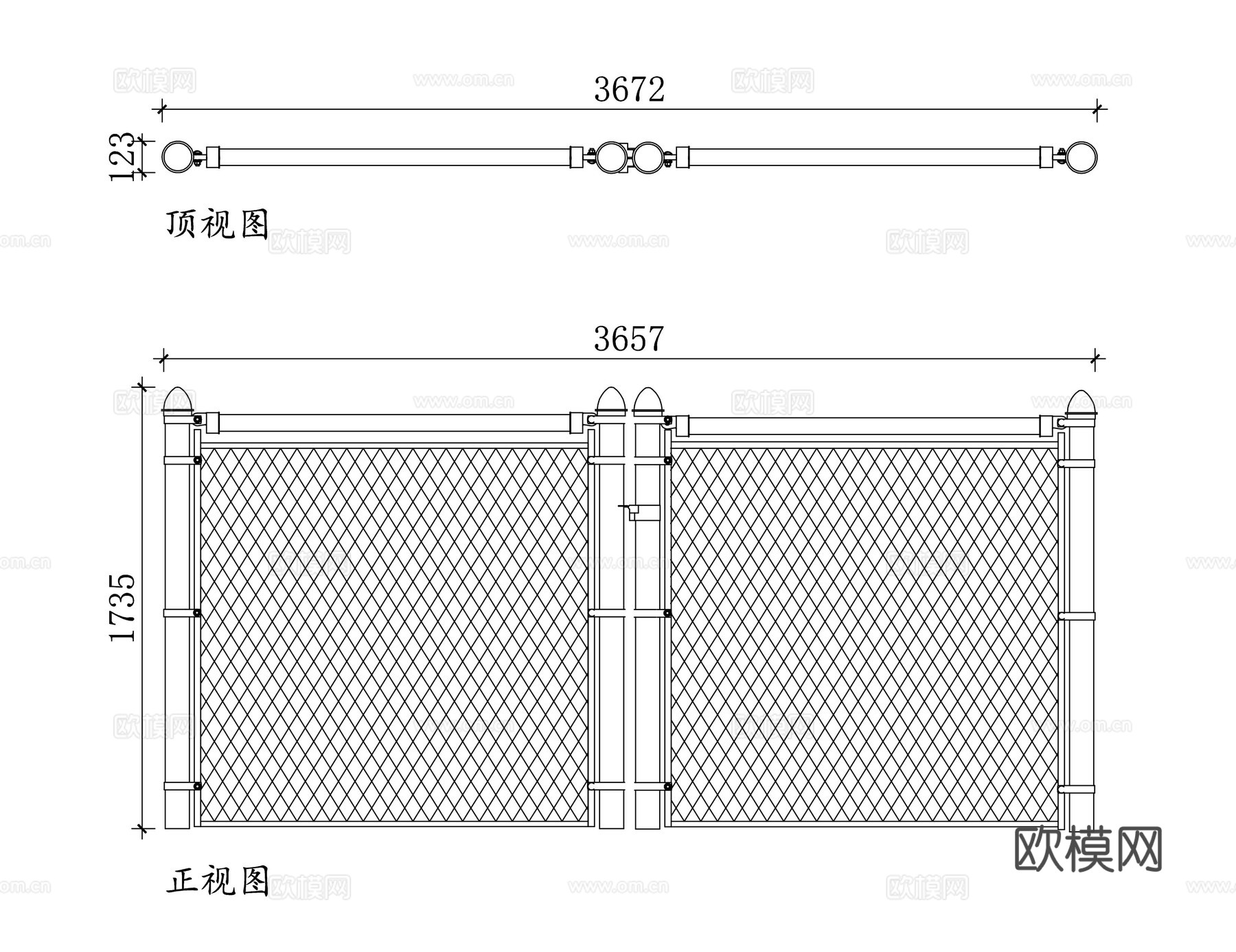 丝网闸门 网板闸门 网式水闸 格栅闸门 网形闸门cad施工图