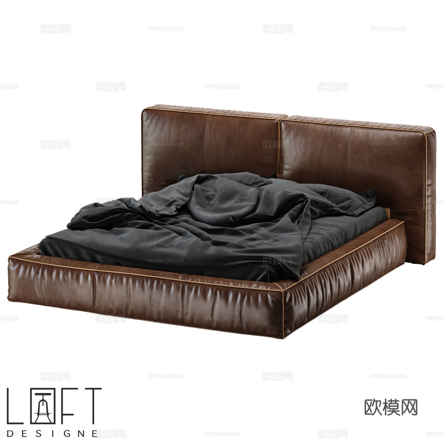 Bed LoftDesigne 31307型号3d模型下载