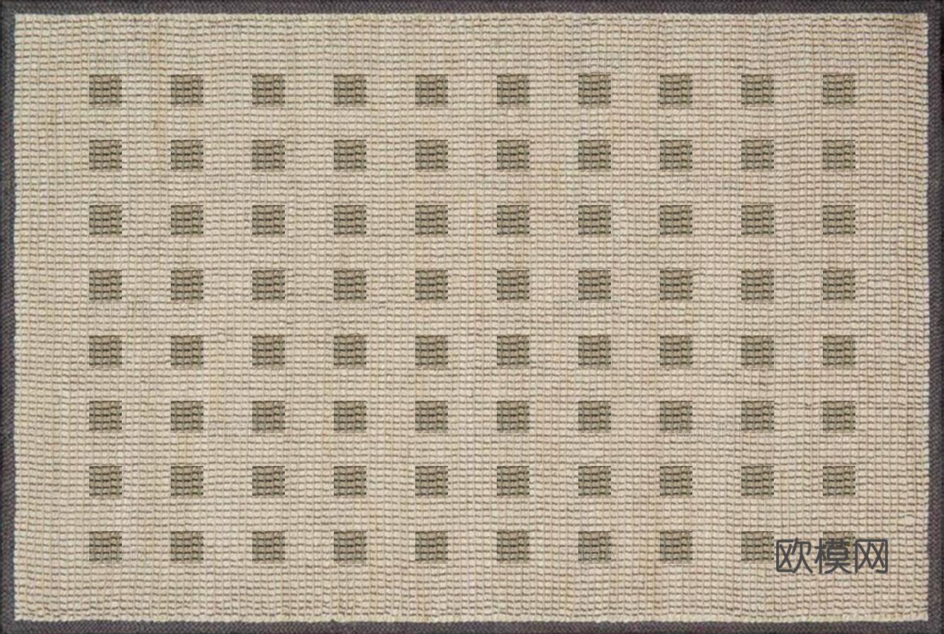 中古奶油地毯 块毯贴图