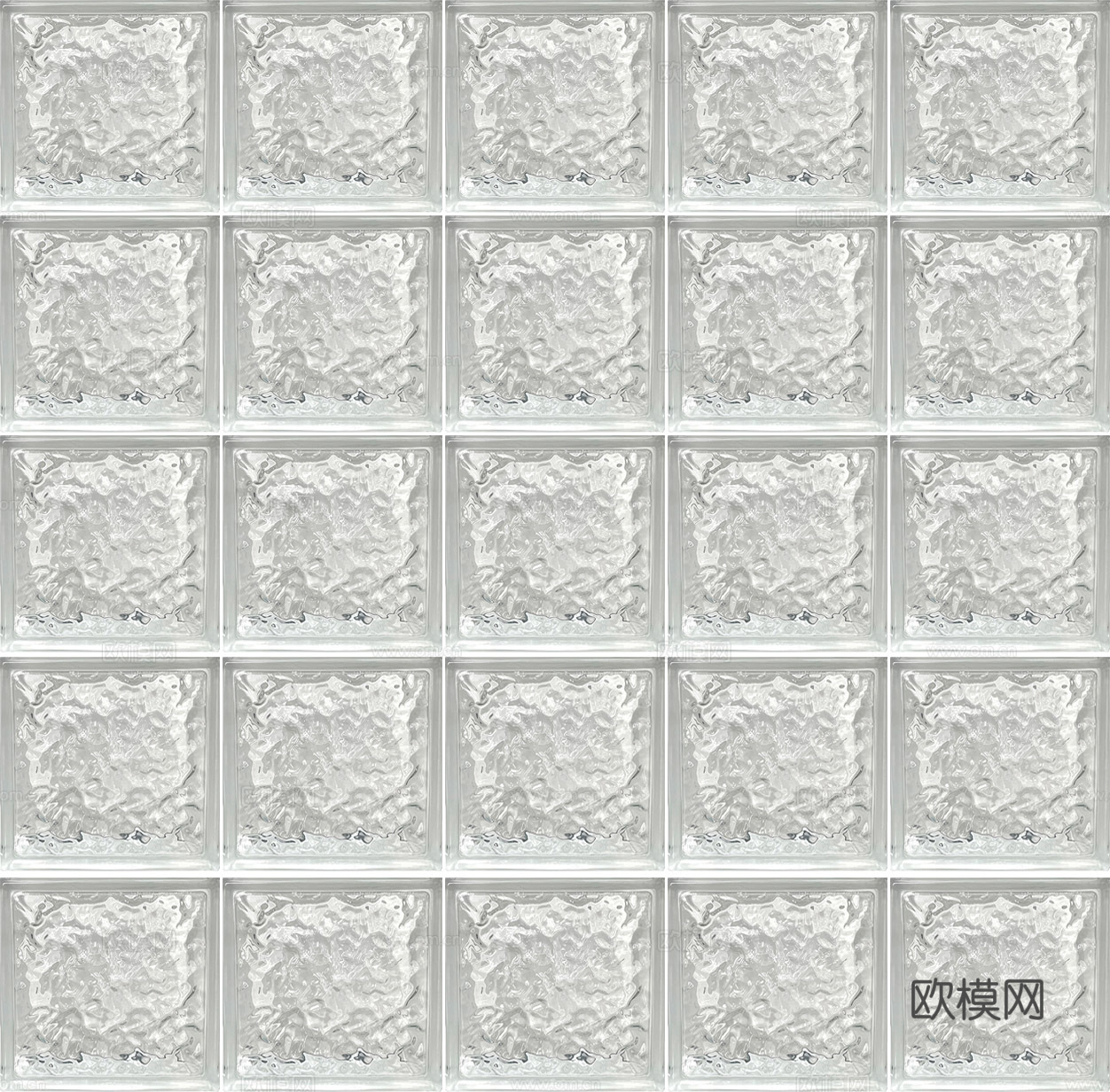 现代无缝玻璃砖 水晶玻璃砖贴图