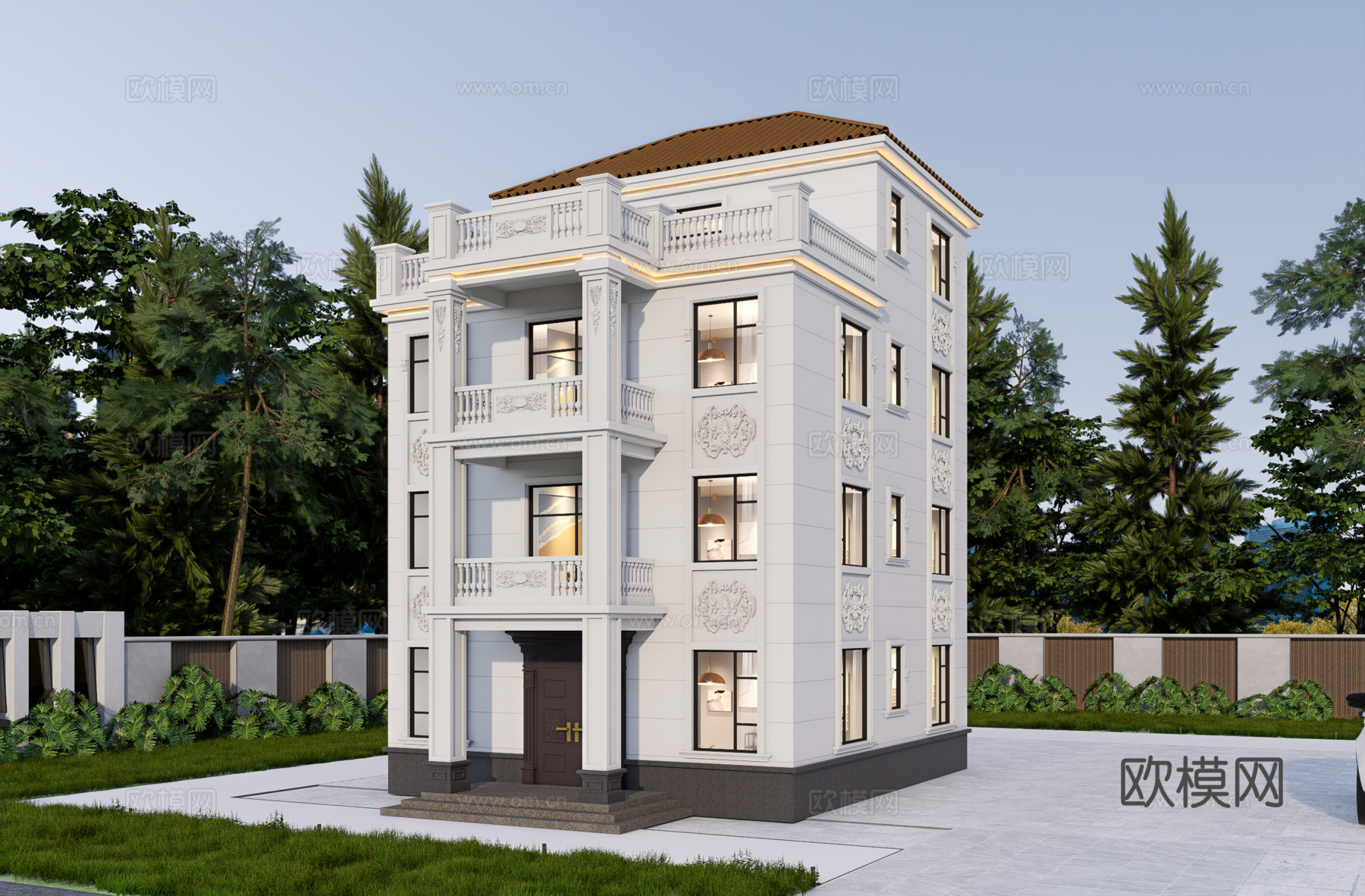 欧式别墅su模型su模型