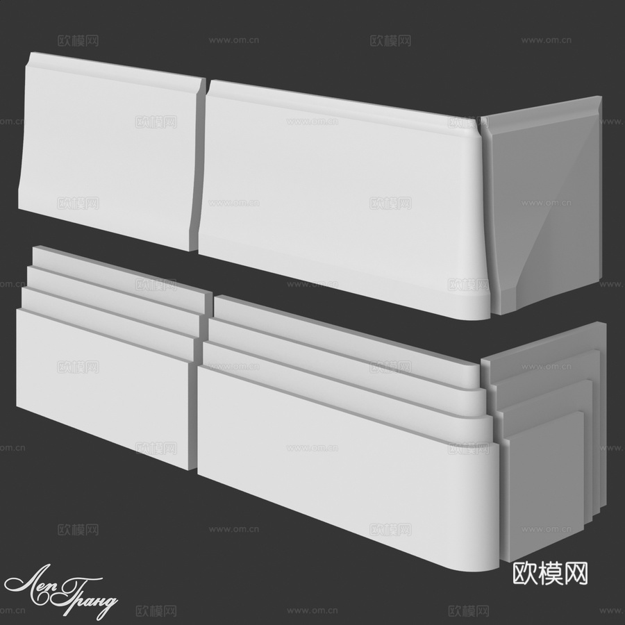 带端头的踢脚板 5 和 21。LepGrand3d模型下载