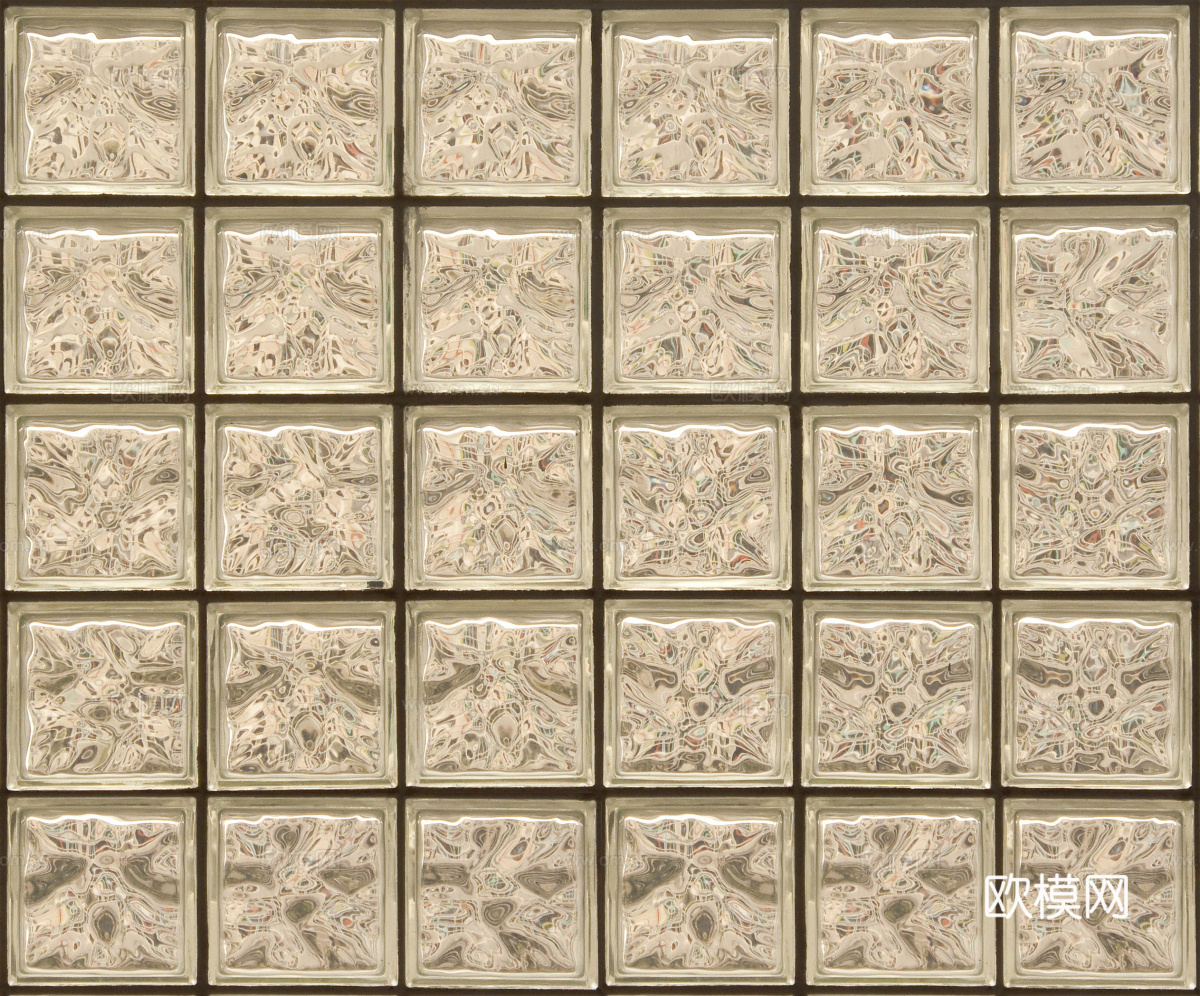 现代无缝玻璃砖 水晶玻璃砖贴图