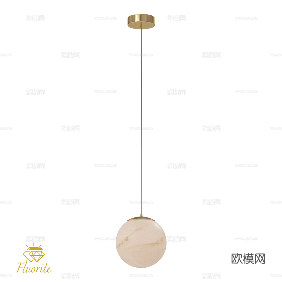 OM 吊灯 Unity FL1048-1PS 萤石3d模型