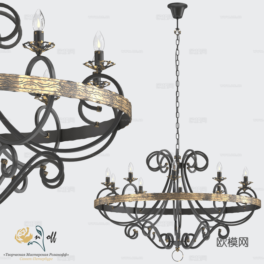 RS109 10 Zoe 吊灯3d模型