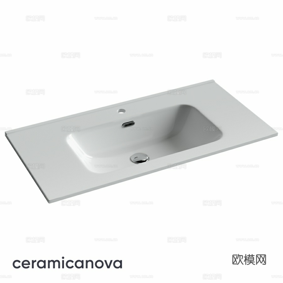 OM Element 悬挂式水槽 910x465x180 C3d模型下载