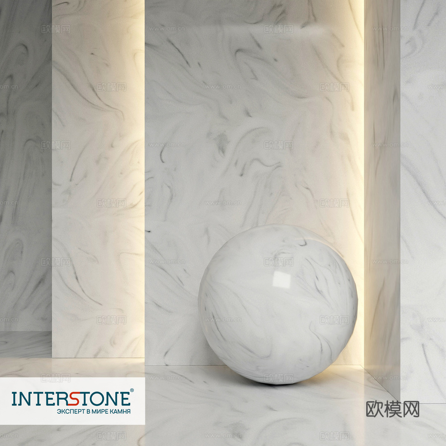 亚克力石 GRANDEX M-720 卡拉拉月光3d模型下载