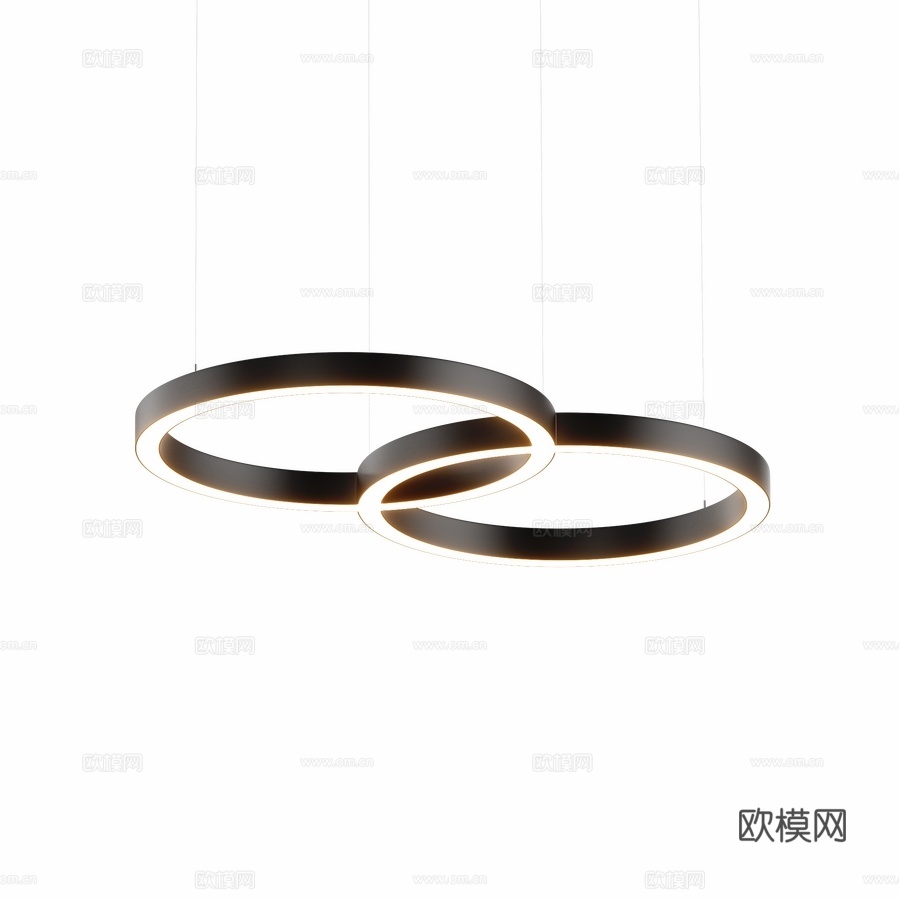 悬挂式LED灯Nimb双环OM3d模型下载
