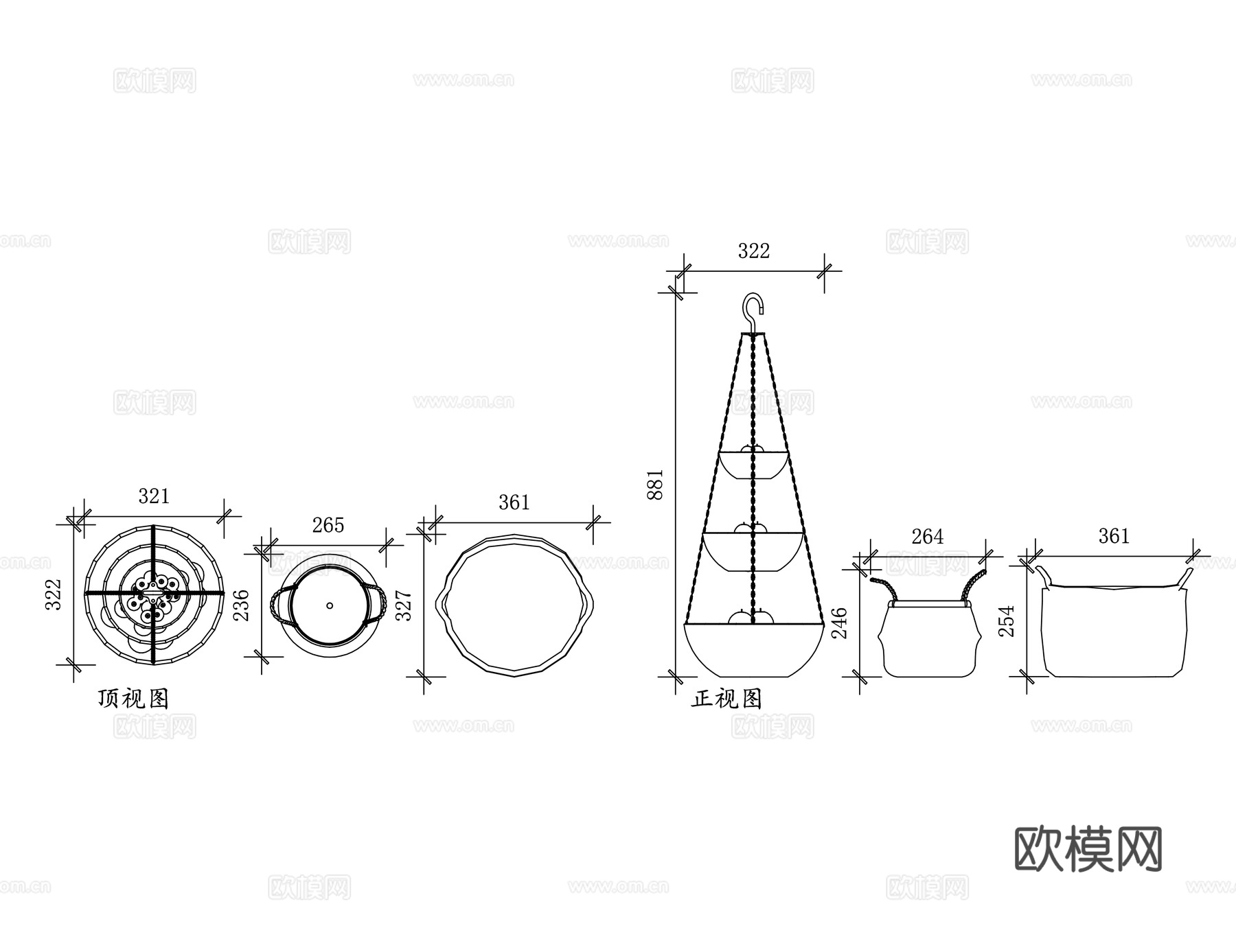 菜篮 蔬果篮 买菜篮 蔬菜筐 果蔬篮cad施工图