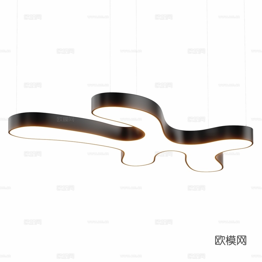 云系列S1800 LED吊灯3d模型下载