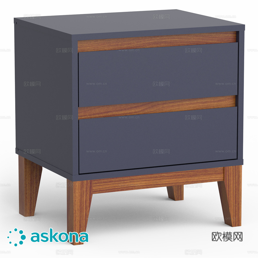 奥瑞尔床头柜（奥瑞尔），夜空色+林科3d模型下载