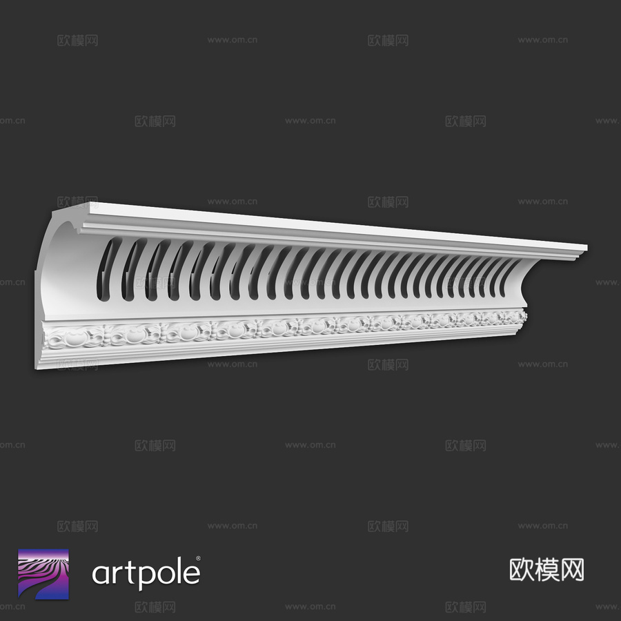 装饰性檐口 SK75V (通风)3d模型下载