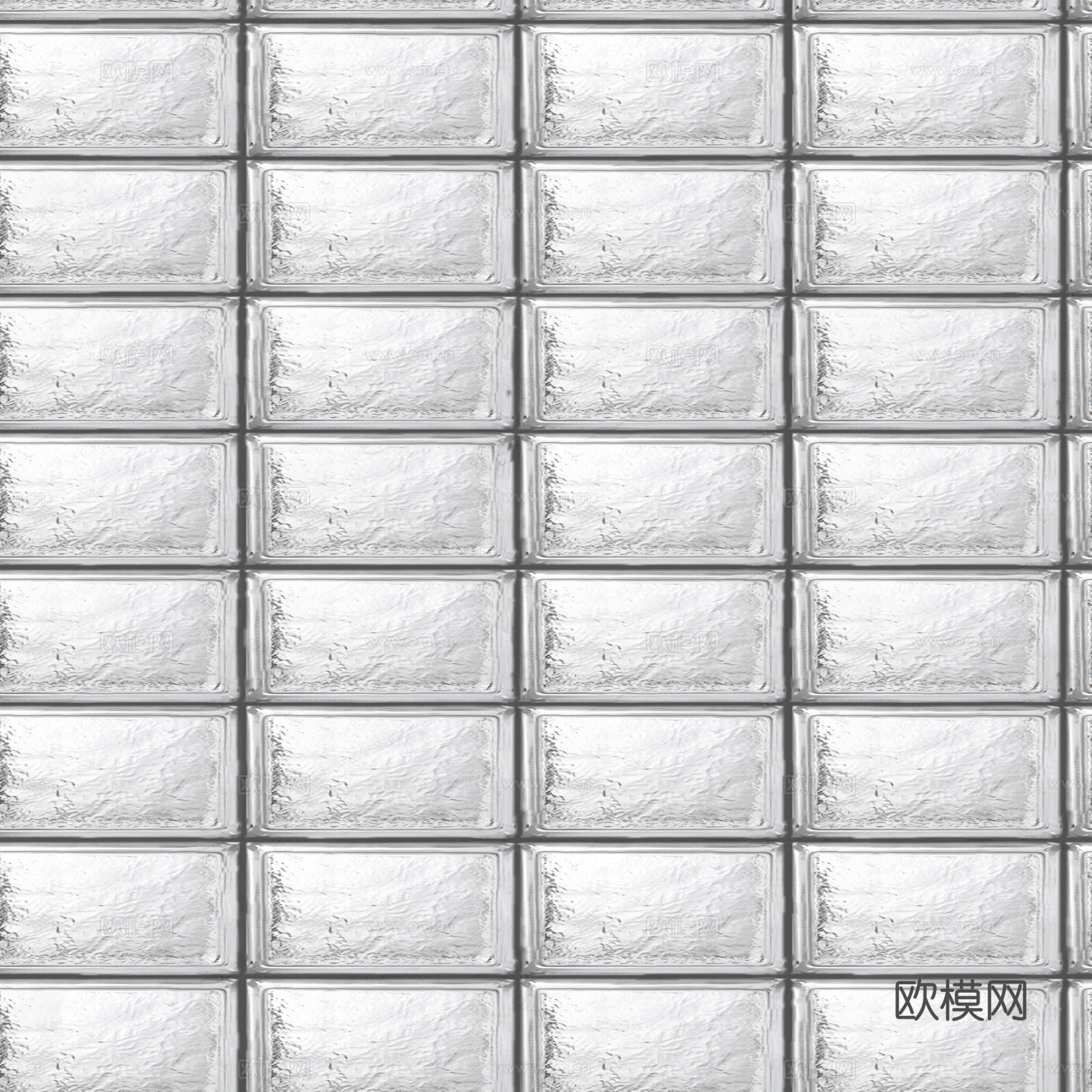 现代无缝新中式玻璃砖 透明玻璃砖 长条玻璃砖贴图