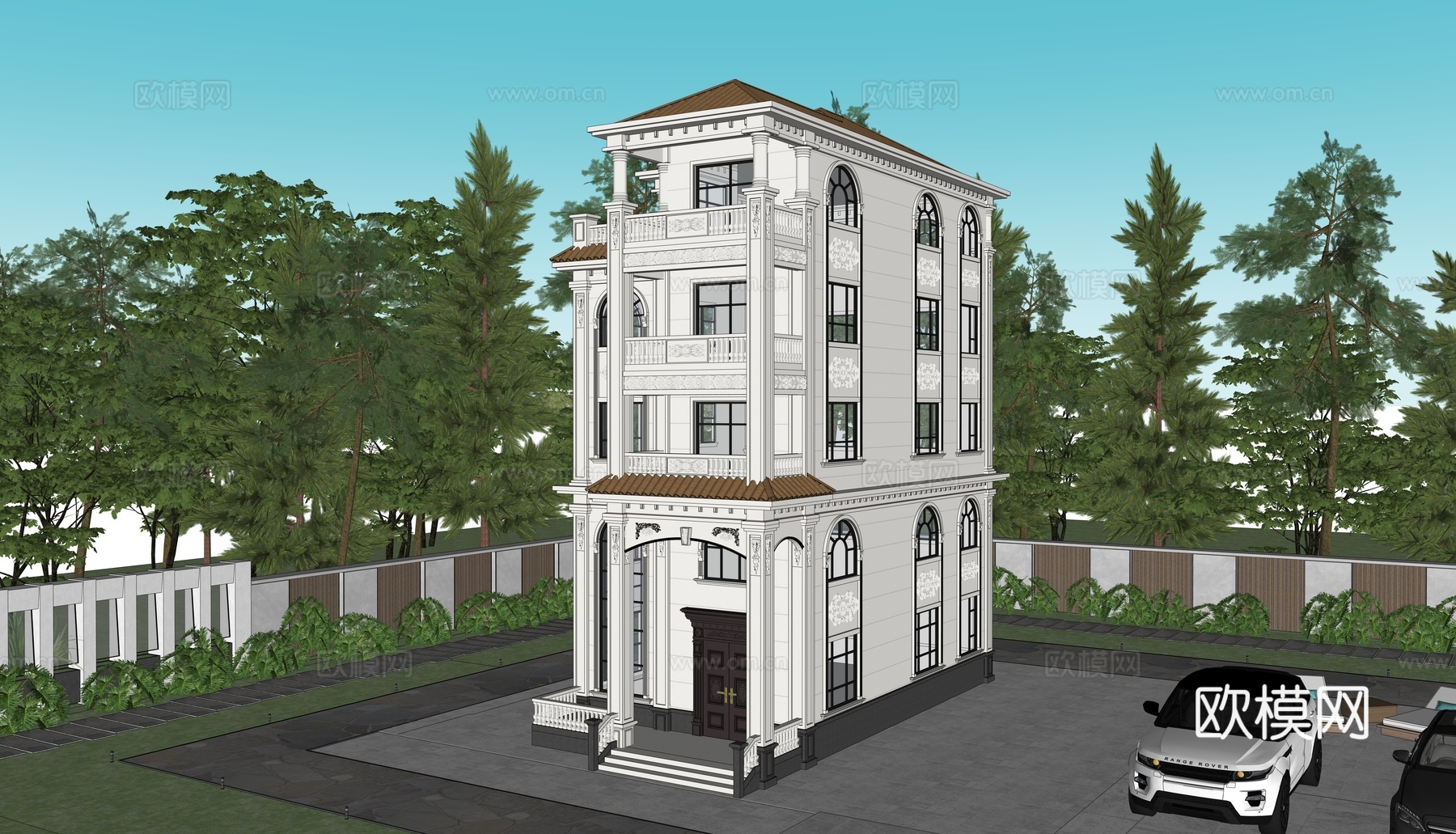 欧式别墅su模型su模型