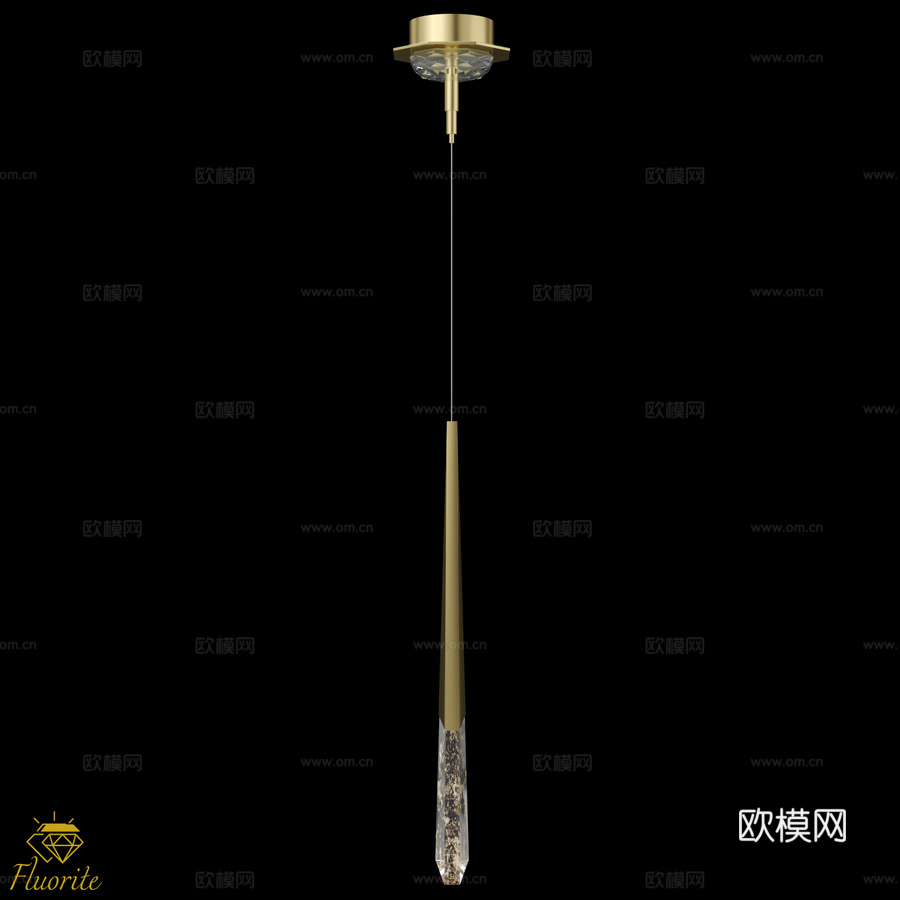 Unico萤石吊灯FL1167-1P (OM)3d模型下载
