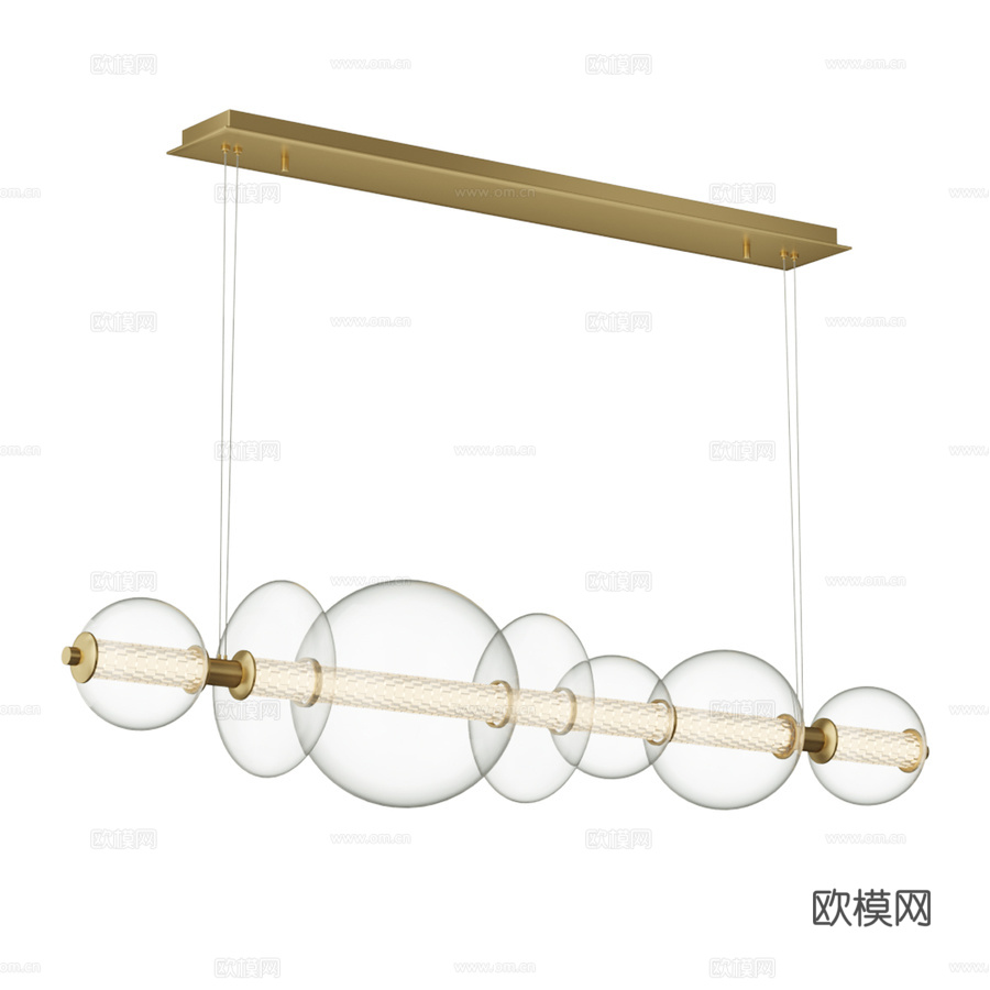 欧法赛吊灯 QN-ATOMO-LP7-BG3d模型下载