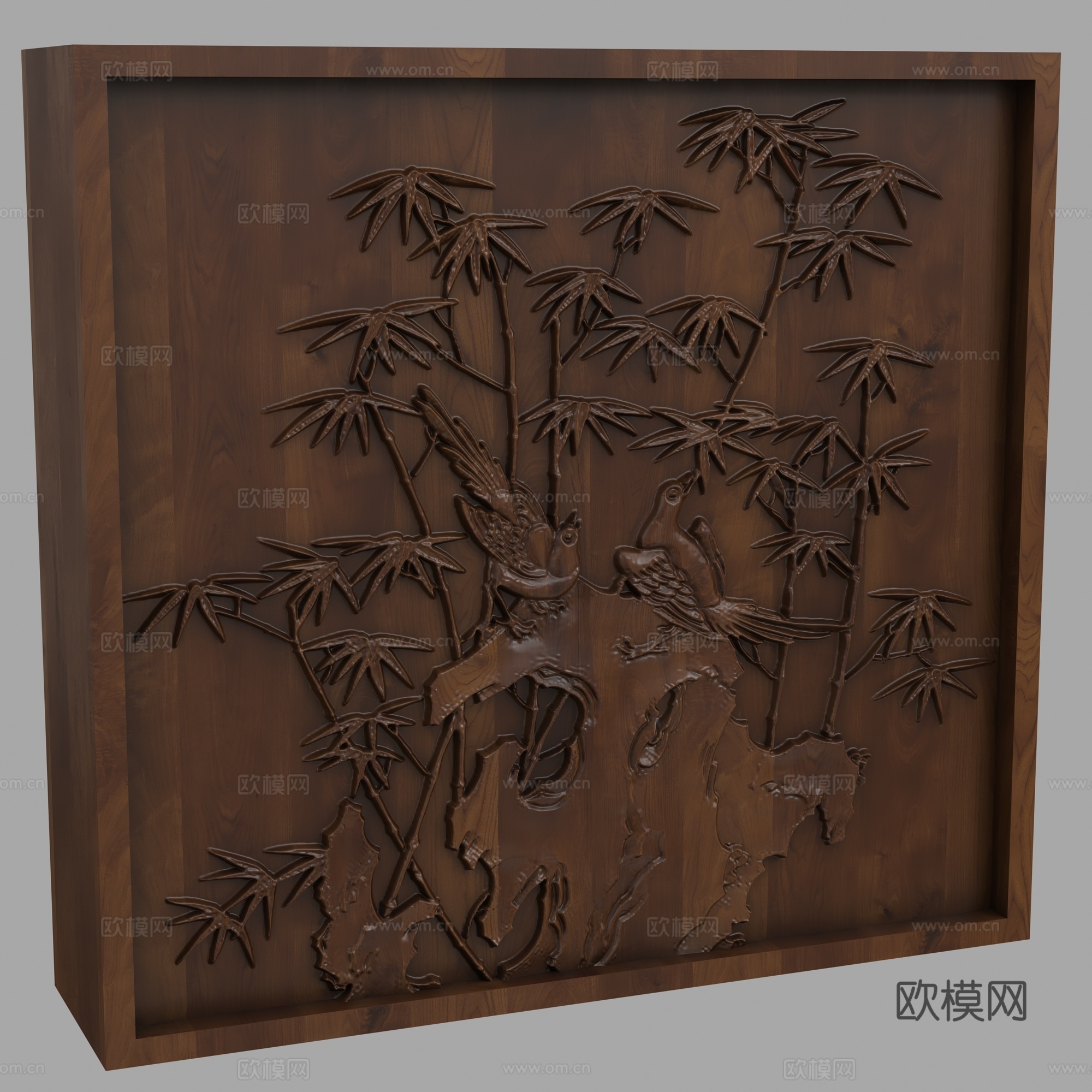 现代浮雕墙3d模型下载