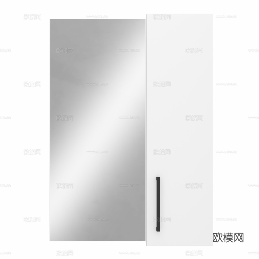 OM镜柜 柜 DIWO 布良斯克 50 通用款，白色3d模型下载