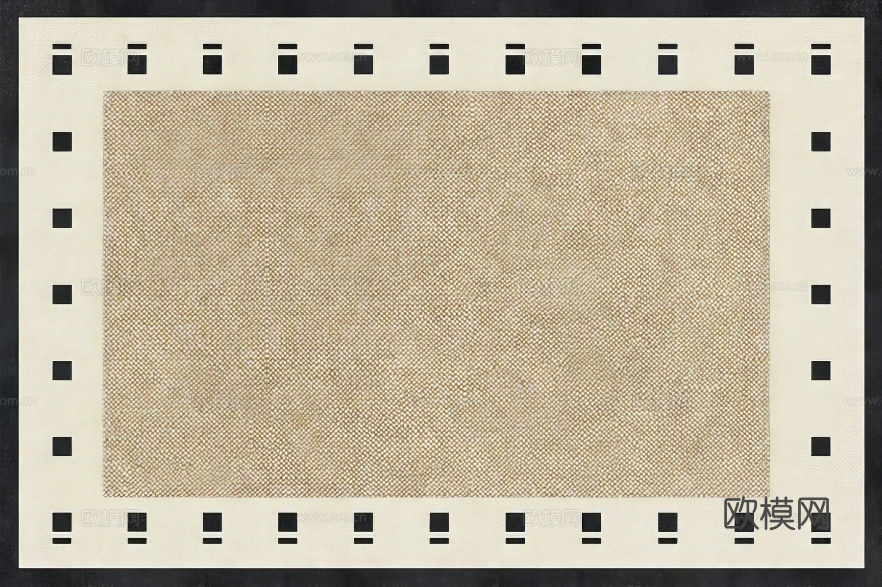 中古奶油地毯 块毯贴图