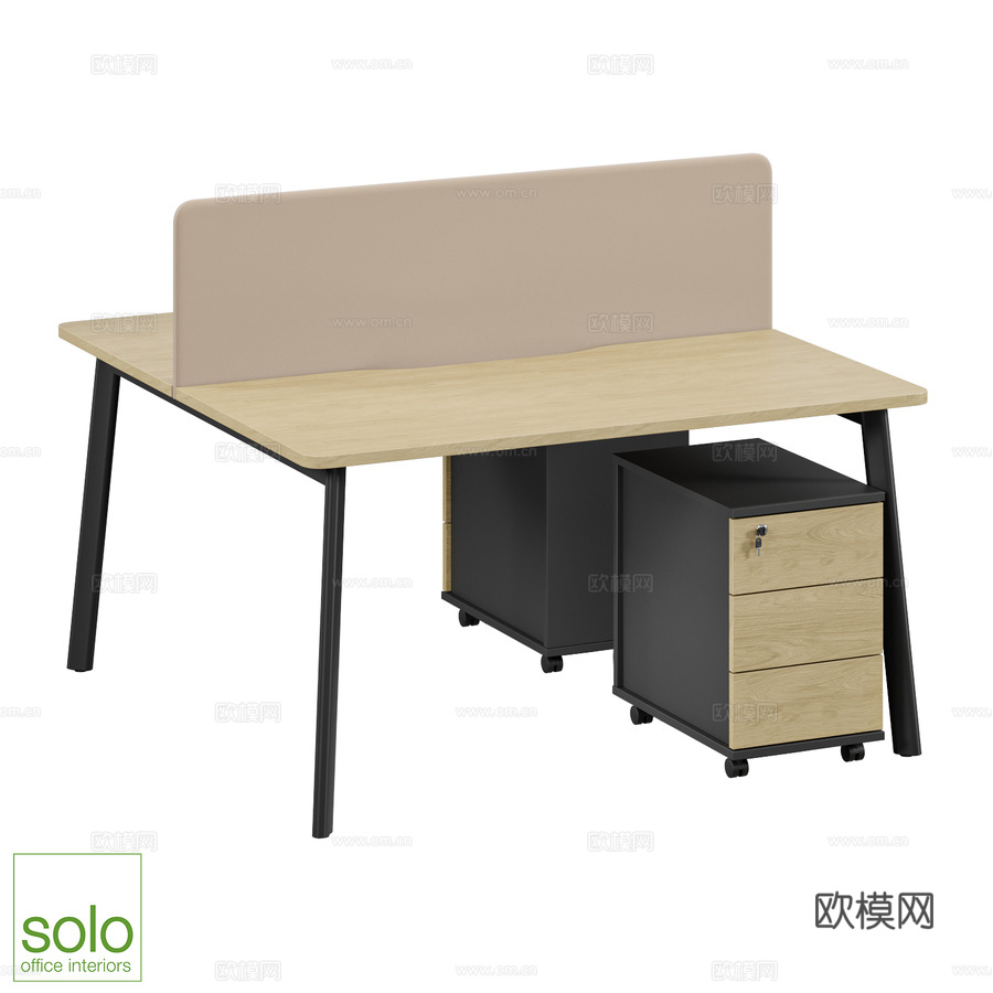 OM FLEX长凳（双工位）3d模型下载