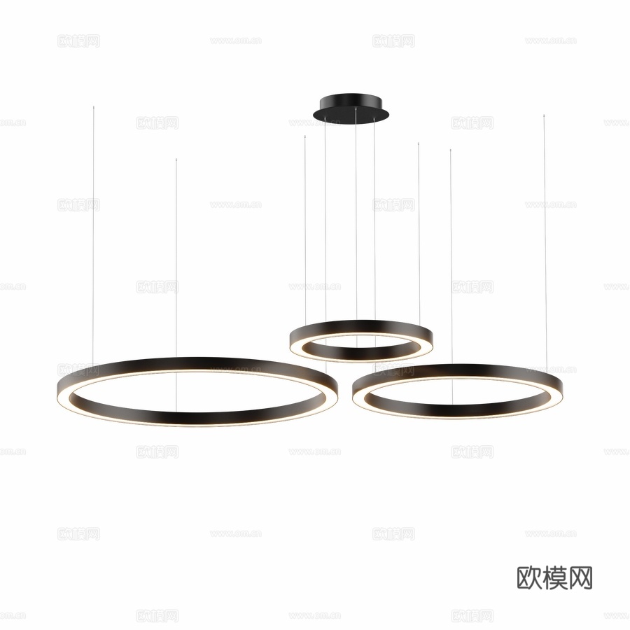 LED吊灯Corona水平环形403d模型下载