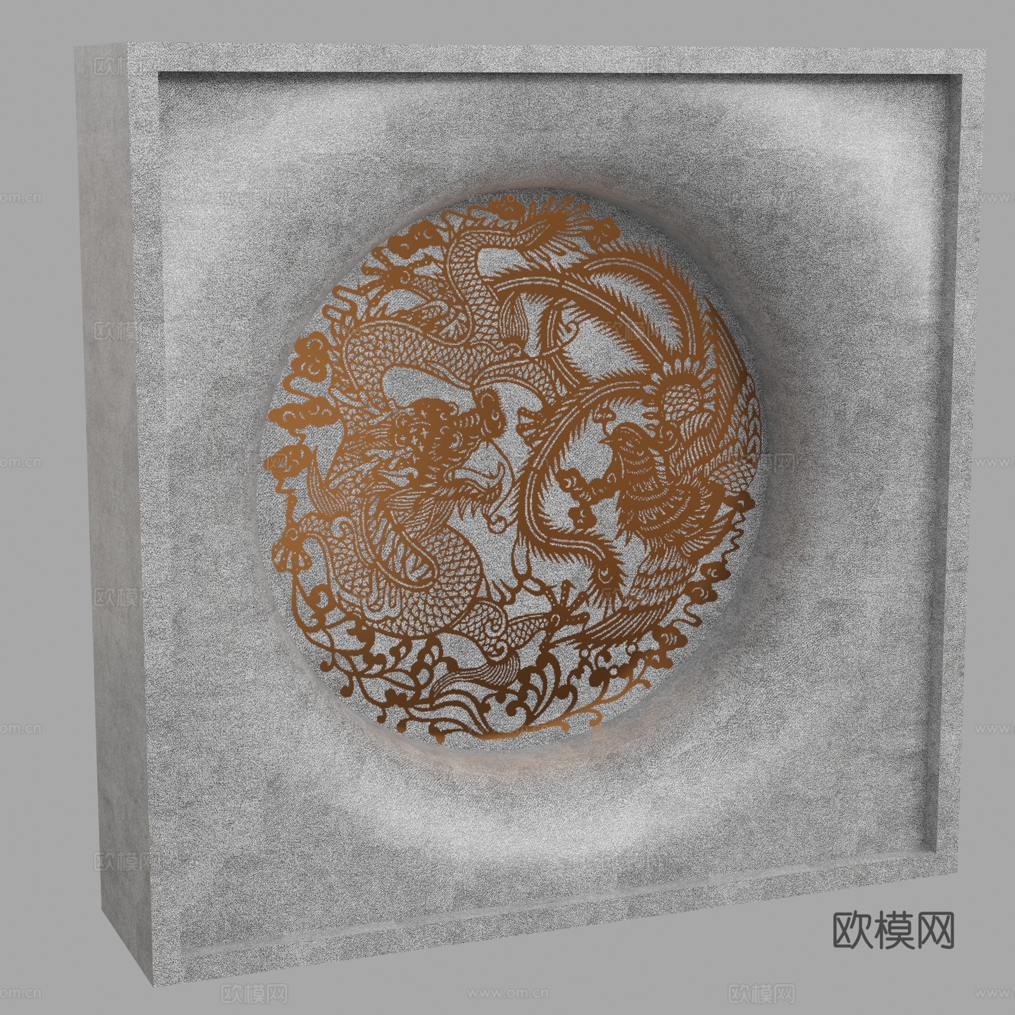 现代背景墙3d模型下载