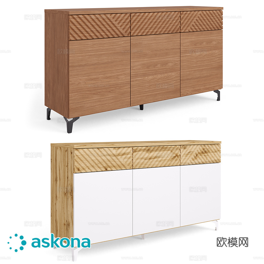 三门柜斯特凡妮亚3d模型下载