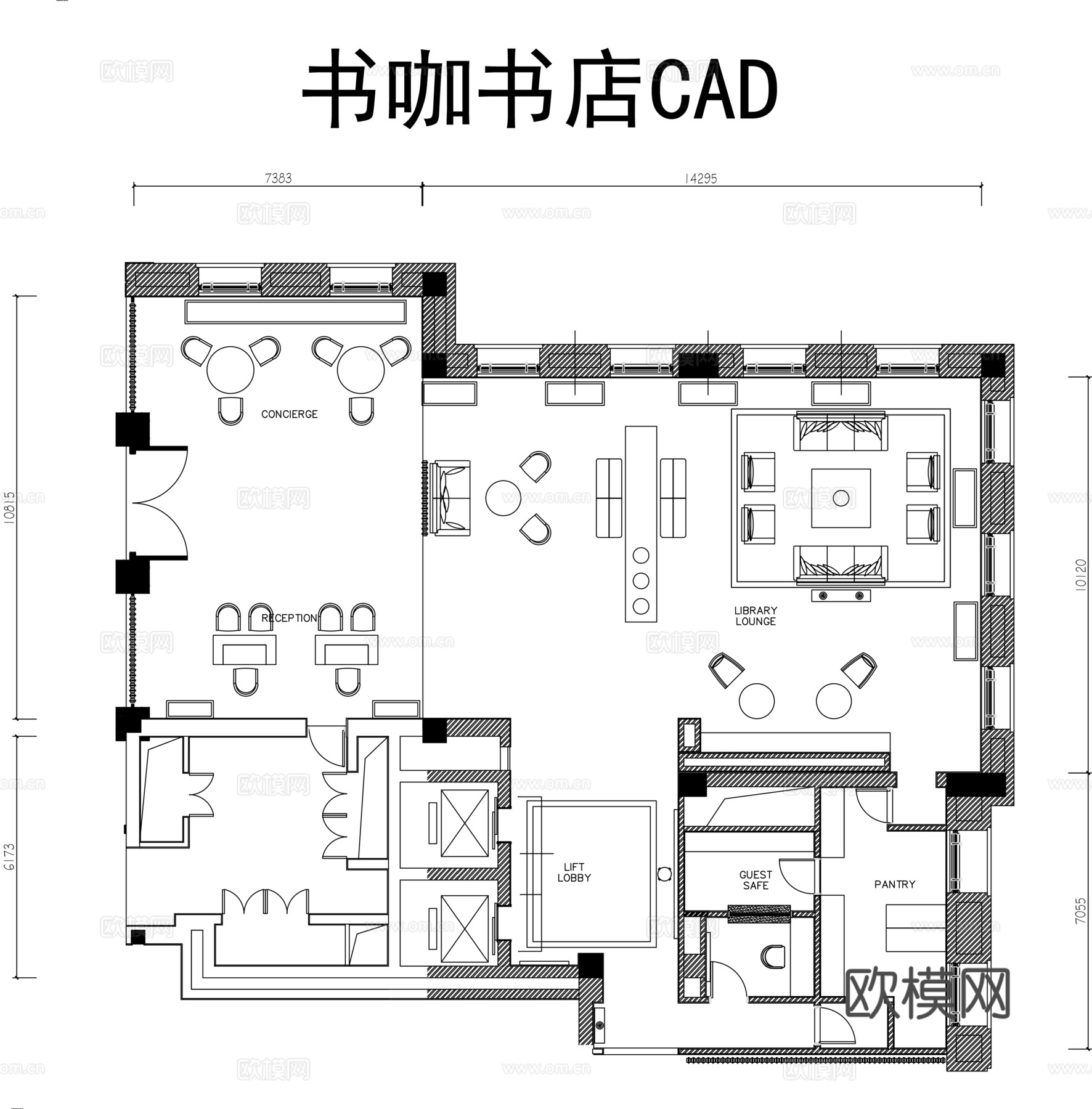 书咖书店CAD 图书馆cadcad施工图
