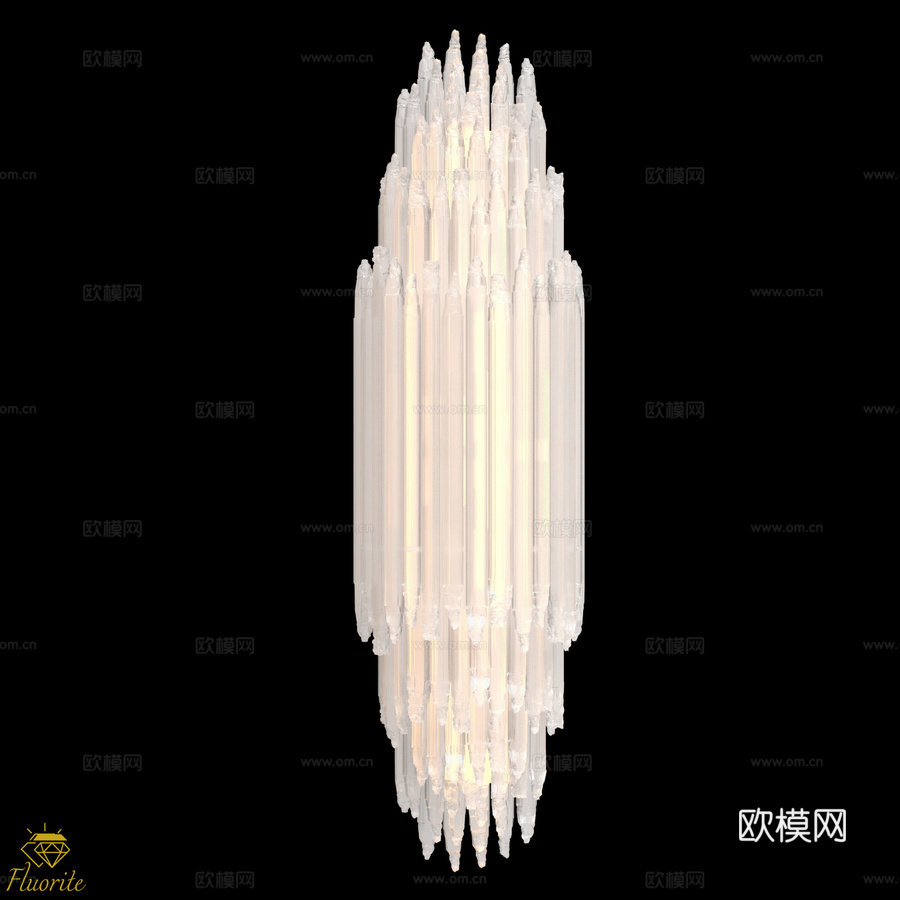塞莱娜萤石灯 600毫米 FL1192 -4W (OM)3d模型下载