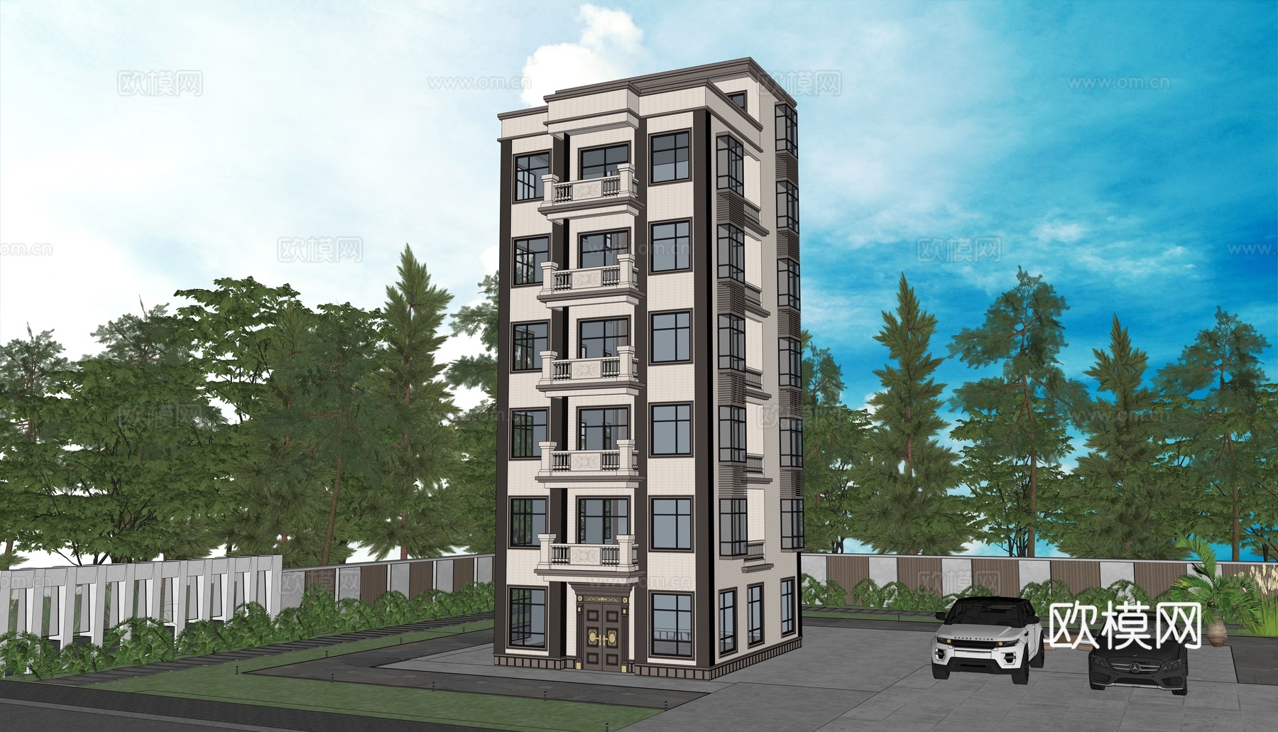 欧式别墅su模型su模型