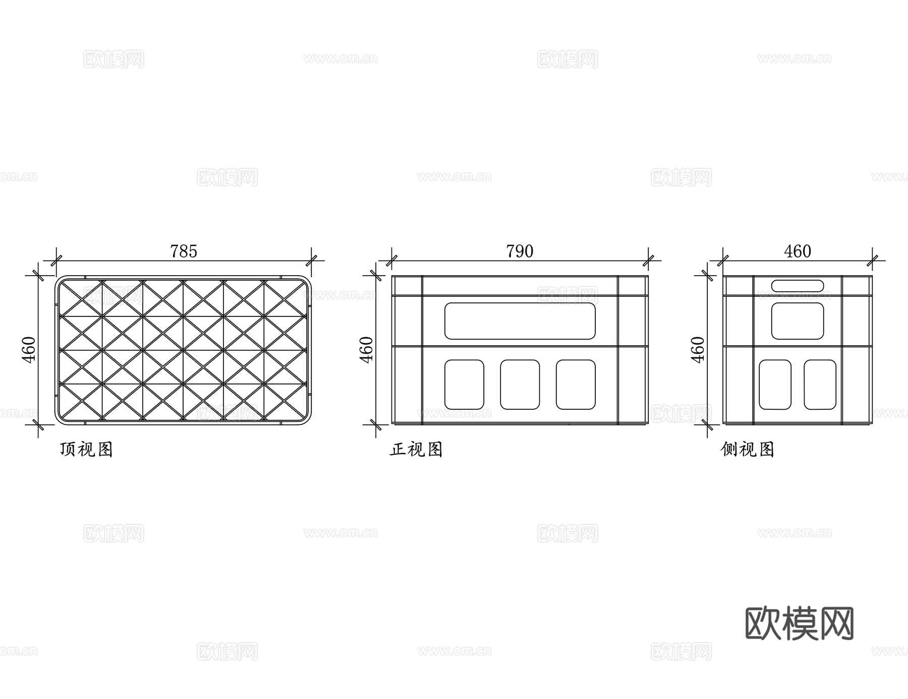 乳制品周转箱 鲜奶运输箱 乳品保温箱 奶品配送箱 乳饮专用运cad施工图