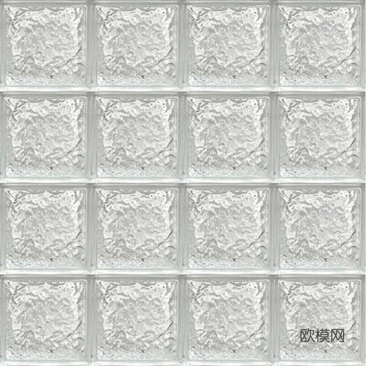 现代无缝玻璃砖 水晶玻璃砖贴图