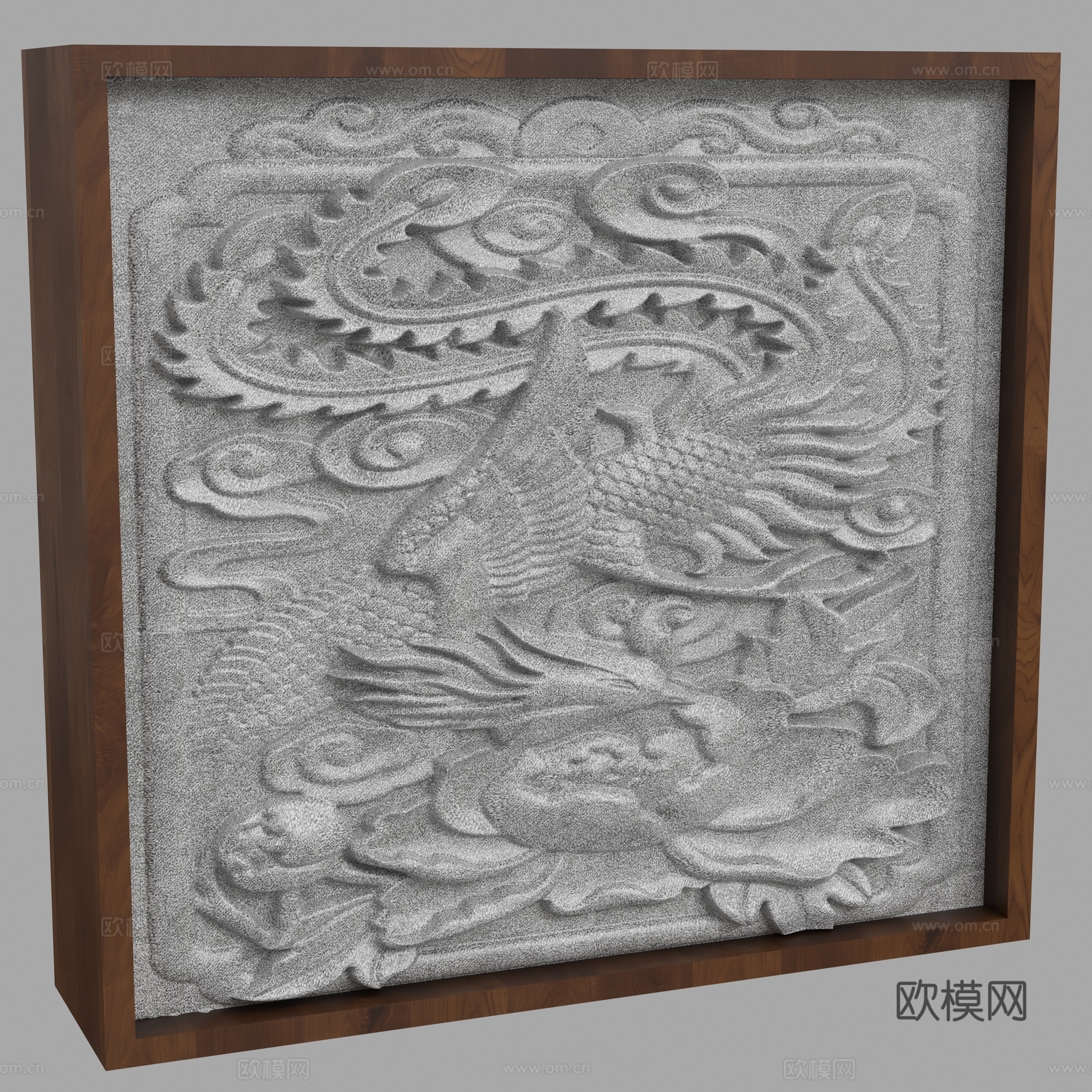 现代浮雕墙3d模型下载