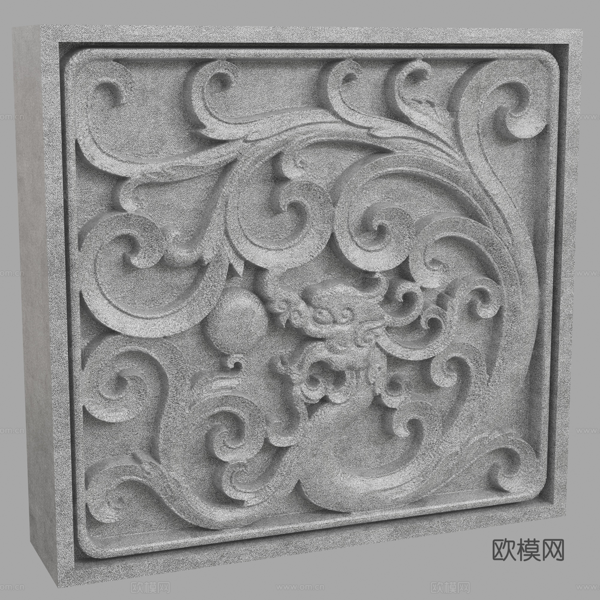 现代浮雕墙3d模型下载