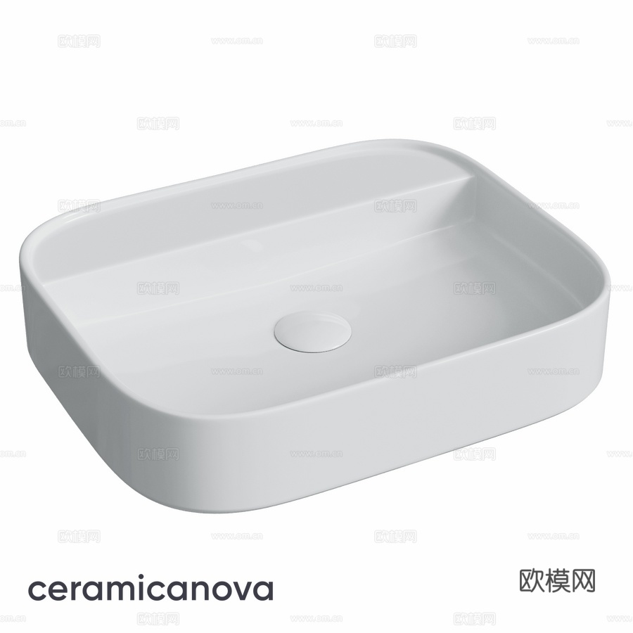 OM 洗脸盆碗顶部矩形 Element 5503d模型下载