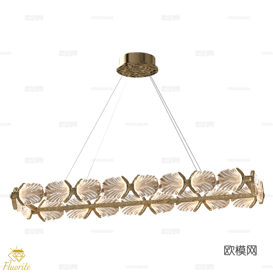 Pianta 萤石吊灯 FL1170-9P (OM)3d模型下载