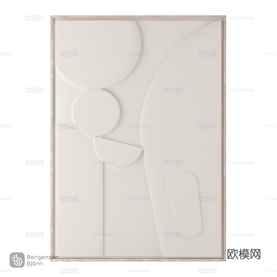 OM_装饰面板 3D效果 极简主义气泡3d模型