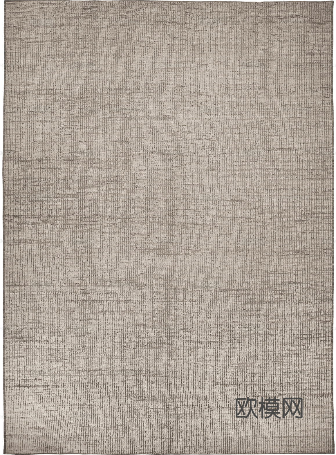 侘寂奶油条纹地毯  编织地毯贴图