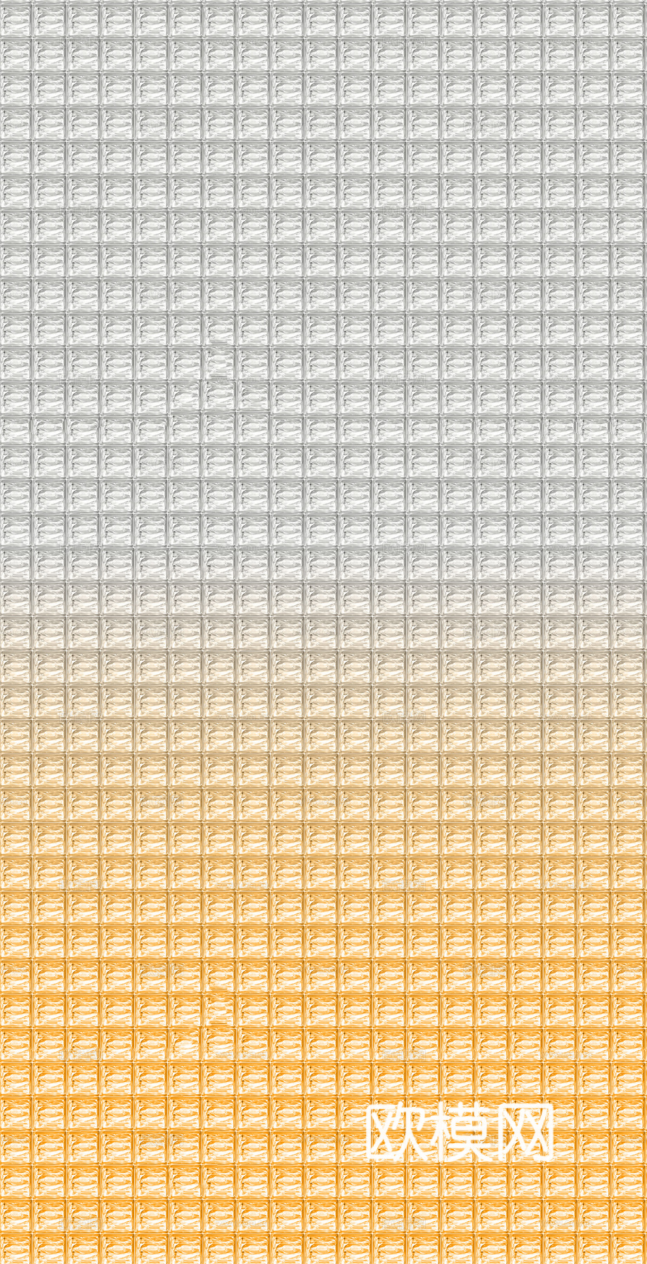 现代极简玻璃砖 黄色渐变玻璃砖贴图